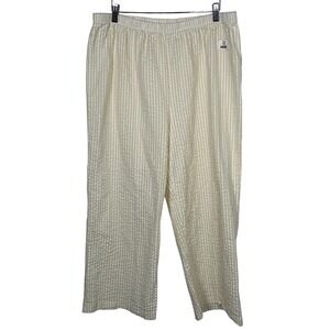 Disney Seersucker Yellow Striped Pajama Pants Winnie the Pooh Joe Fresh XL